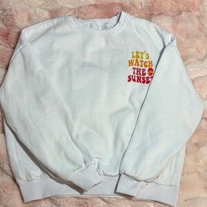 White 'Let's Watch the Sunset' Men's Sweater